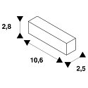 SLV Miniconector S-TRACK PHASE & DALI versi�n de montaje en superficie, controlable por DALI, negro