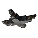 Conector en X trif�sico S-TRACK PHASE & DALI versi�n de montaje en superficie, controlable por DALI, negro
