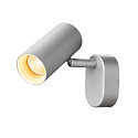 Luminaria de techo NOBILO I LED de 1 llama, cil�ndrico, giro card�nico, gris plateado regulable