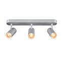 Luminaria de techo NOBILO III LED giratorio, regulable, inclinable, gris plateado regulable