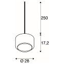 Luminaria colgante PANTILO 28 E27, cromo