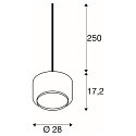 SLV Luminaria colgante PANTILO 28 E27, color cobre