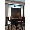 Luminaria colgante OCCULUS PD SINGLE DTW Dim-To-Warm IP20, negro, transparente regulable
