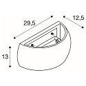 SLV Luminaria de pared PLASTRA WL CURVED CUTRAIN G9 IP20, blanco