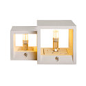 SLV Wall luminaire PLASTRA WL CUBES, QT14, IP20, white