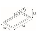 SLV Foco monof�sico PANEL TRACK angular IP20, negro