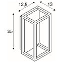 SLV Luminaria de pared para exteriores QUADRULO WL angular, indirecta IP55, antracita 