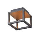 Luminaria de techo para exteriores QUADRULO CL angular, indirecta IP55, antracita 