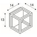 SLV Luminaria de techo para exteriores QUADRULO CL angular, indirecta IP55, antracita 
