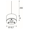 SLV Luminaria colgante PARA DOME E27 IP20, gris