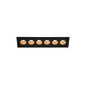 Luminaria empotrable para techos MILANDOS 6 IP20, negro