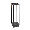 SLV Luminaria de pedestal QUADRULO angular, indirecta IP55, antracita 