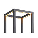 SLV Luminaria de pedestal QUADRULO angular, indirecta IP55, antracita 