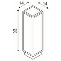 SLV Luminaria de pedestal QUADRULO angular, indirecta IP55, antracita 