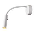 SLV Luminaria de pared KARPO GOOSE, blanco regulable