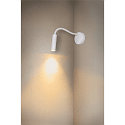 SLV Luminaria de pared KARPO GOOSE, blanco regulable