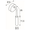 SLV Luminaria de pared KARPO GOOSE, blanco regulable
