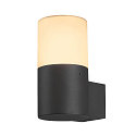 SLV Luminaria de pared para exteriores GRAFIT redondo E27 IP44, antracita regulable
