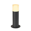 Luminaria de pie para exteriores GRAFIT 30 POLE redondo, con difusor E27 IP44, antracita regulable