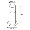 SLV Luminaria de pie para exteriores GRAFIT 30 POLE redondo, con difusor E27 IP44, antracita regulable