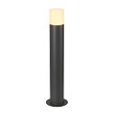 Luminaria de pie para exteriores GRAFIT 60 POLE redondo, con difusor E27 IP44, antracita regulable