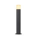 SLV Luminaria de pie para exteriores GRAFIT 60 POLE redondo, con difusor E27 IP44, antracita regulable