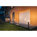 SLV Luminaria de pie para exteriores GRAFIT 60 POLE redondo, con difusor E27 IP44, antracita regulable
