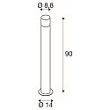 SLV Luminaria de pie para exteriores GRAFIT 90 POLE redondo, con difusor E27 IP44, antracita regulable