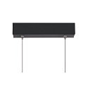 Luminaria colgante ONE LINEAR 100 PHASE UP/DOWN IP20, negro regulable