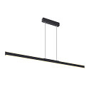 Luminaria colgante ONE LINEAR 140 PHASE UP/DOWN IP20, negro regulable