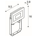 SLV Luminaria de pared FLOODI S IP65, antracita