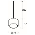 SLV Luminaria colgante PANTILO 28 PD E27 IP20, blanco