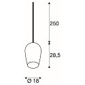 SLV Luminaria colgante PANTILO OVAL PD E27 IP20, color cobre
