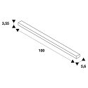 3-phase recessed track S-TRACK PHASE & DALI 1M DALI controllable, black
