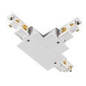 3-phase T-connector S-TRACK PHASE & DALI built-in version, DALI controllable, earth left, earth outside, white