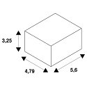 SLV 3-phase end cap S-TRACK PHASE & DALI isolated, mechanical, built-in version, black