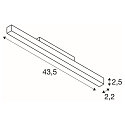 SLV track spot IN-LINE 44 TRACK 48V DARKLIGHT REFLECTOR DALI controllable IP20, white dimmable