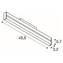 SLV track spot IN-LINE 46 TRACK 48V DARKLIGHT REFLECTOR Move DALI IP20, white dimmable