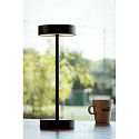 battery table lamp VINOLINA 2-CCT 2-fold, cylindrical, CCT Switch, with touch dimmer, with charging station IP54, black dimmable