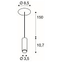 SLV pendant luminaire LALU® MIX&MATCH built-in version IP20, bronze dimmable