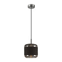 Luminaria colgante PANTILO ROPE 20 E27 IP20, plata regulable