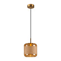Luminaria colgante PANTILO ROPE 20 E27 IP20, dorado regulable