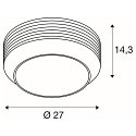 SLV Luminaria de pared y techo PANTILO ROPE 27 cil�ndrico E27 IP20, dorado regulable