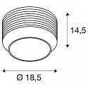 SLV Luminaria de pared y techo PANTILO ROPE 19 cil�ndrico E27 IP20, plata regulable