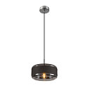 Luminaria colgante PANTILO ROPE 27 E27 IP20, plata regulable