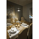 SLV Luminaria colgante PANTILO ROPE 27 E27 IP20, plata regulable