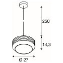 SLV Luminaria colgante PANTILO ROPE 27 E27 IP20, dorado regulable