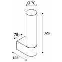 SLV wall luminaire LYGANT SINGLE IP44, white