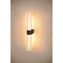SLV wall luminaire LYGANT DOUBLE IP44, black
