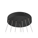 Luminaria colgante ONE FLAT TRIPLE IP20, negro regulable